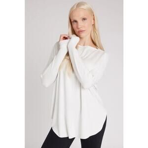 Kit And Ace Burrow Pullover Oversized Boat Neck Sweater Bone White L NWT